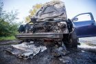 Važiuojant užsidegė automobilis Važiuojant užsidegė automobilis