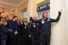 B. Vanago sutikimas Vilniaus oro uoste B. Vanago sutikimas Vilniaus oro uoste