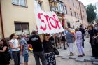 Protestas Miško gatvėje dėl kertamų medžių Protestas Miško gatvėje dėl kertamų medžių