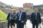 Premjeras apžiūrėjo griūvantį Gedimino kalną Premjeras apžiūrėjo griūvantį Gedimino kalną